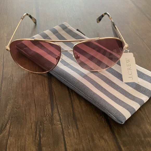 J. Crew Bondi Wire Frame Aviator Sunglasses - Picture 4 of 10